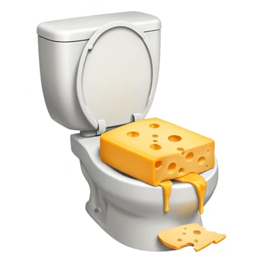Skibidi toilet eating cheese  sticker