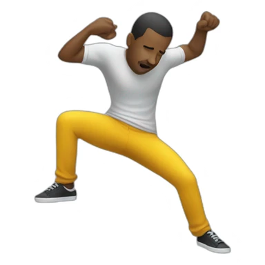 Un homme qui fait un dab avec ses bras sticker