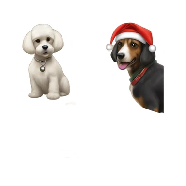 Merry Christmas naughty or nice dogs playing shuffleboard sticker