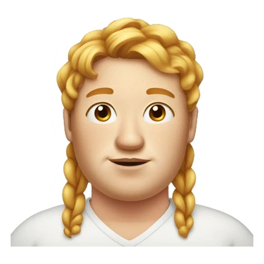 Obese, freckled, with golden hair sticker