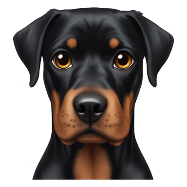 Doberman pug Rottweiler cropped ears pricked ears sticker