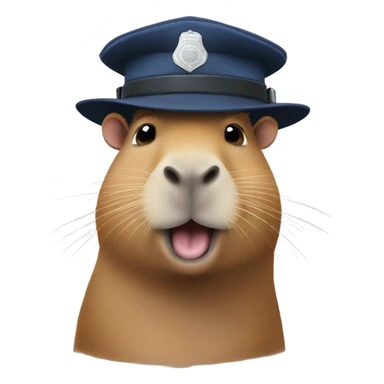 capybara police hat sticker