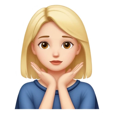 girl with hands on her neck sticker