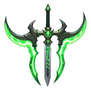 Warglaives from World of Warcraft, curved dual blades, Illidan Stormrage's weapons sticker