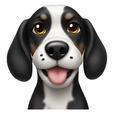 Dog blowing kisses black sticker