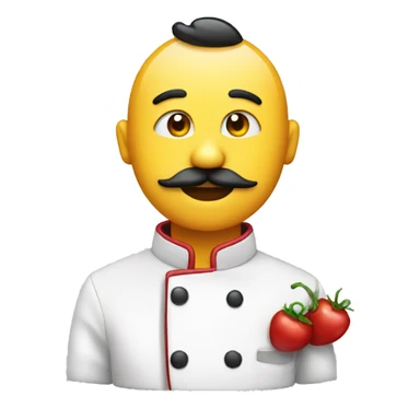 Chef emoji with a kiss sticker