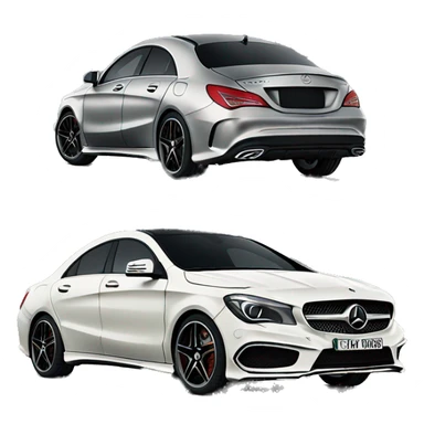 mercedes cla black  sticker