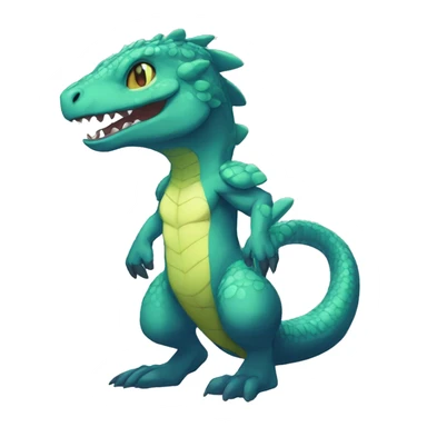 Anthro Sona Fakemon Reptile Full Body sticker