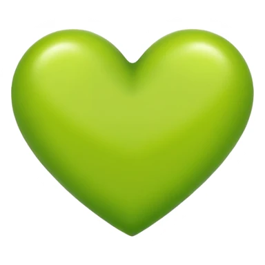 lime green heart sticker