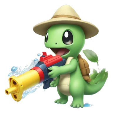 Breloom the Pokémon shooting a water gun sticker