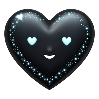 black heart with sparkles sticker