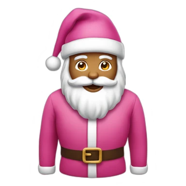 Pink Santa Claus sticker