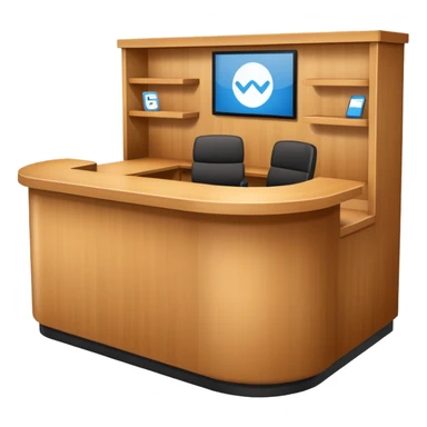 Reception desk
 sticker