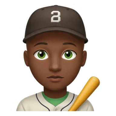 Black bald guy with a baseball cap, brown eyes & a white girl brown hair with green eyes no baseball cap sticker