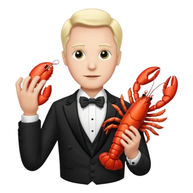 Alfred the butler from batman with a lobster claw sticker
