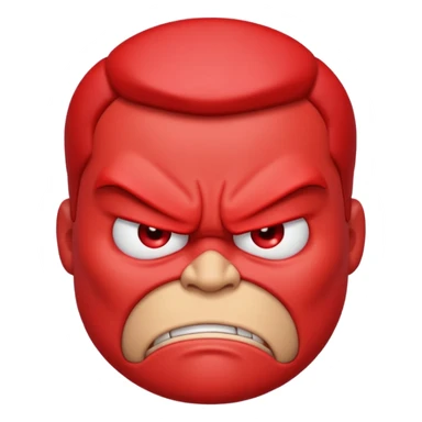 Angry face emoji sticker
