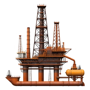 oil rig and gas pipeline sticker