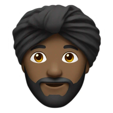 Emoji black turban sticker