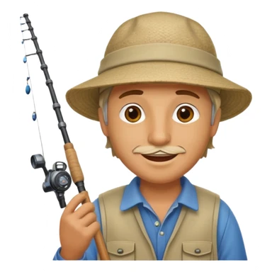 happy fisherman sticker