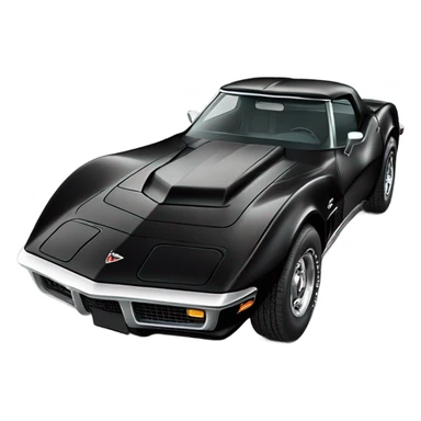 1972 black corvette  sticker