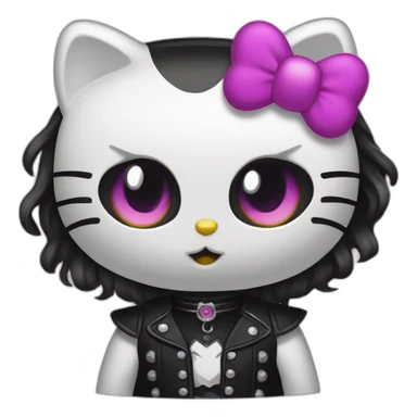 Hello kitty Goth sticker