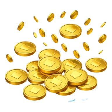 floating tooth fairy coins. sticker