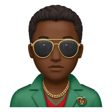 Gucci shades on black man sticker