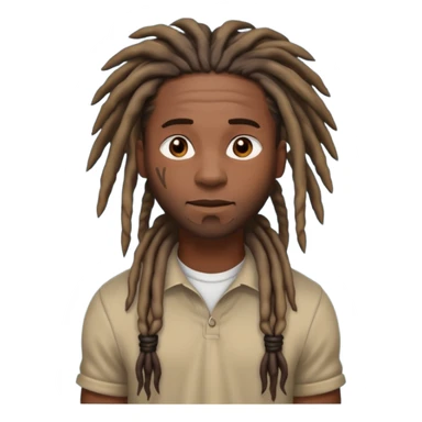 a somewhat strong black male with dreads standing up sticker