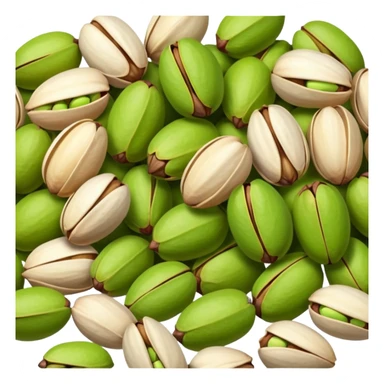 Heap of raw pistachio with shells, natural and organic, close-up view sticker