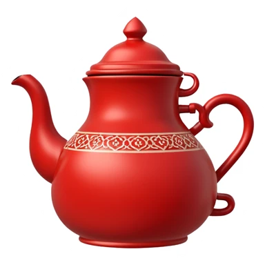 moroccan style teapot red sticker