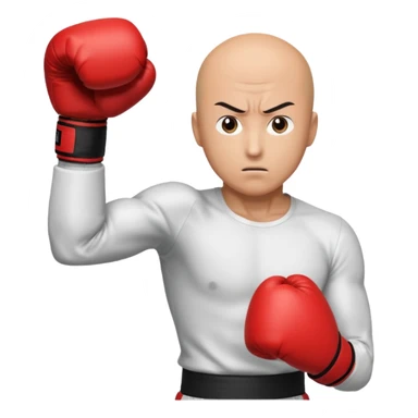 Saitama red hand punch with a boxing glove sticker