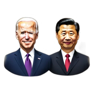 joe biden and xi jinping's faces sticker