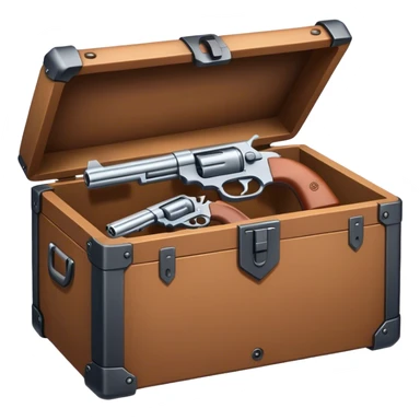 box with guns sticker