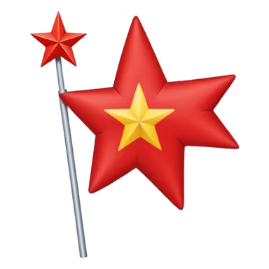 Bandera galician con una estrella roja en el medio sticker