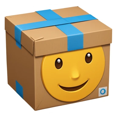 packing cardbox with ducktape sticker