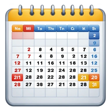 simple calendar without days just squares sticker