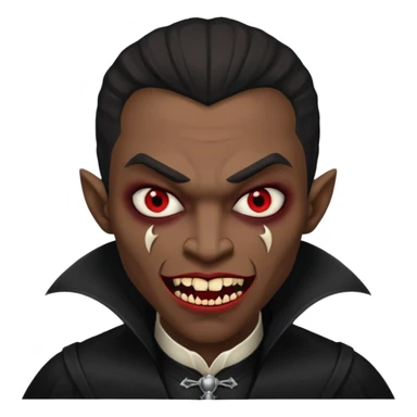 black men Vampire sticker