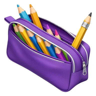 Pencil pouch with zipper mouth sticker