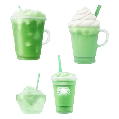 Green iced matcha with cold foam super aesthetic and cute Starbucks sticker