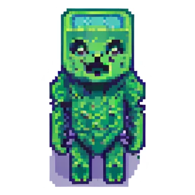 Minecraft creeper pixel art sticker