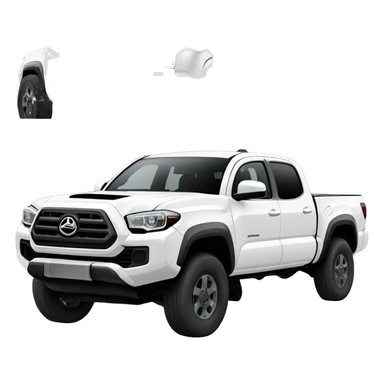 white 2nd gen tacoma sticker