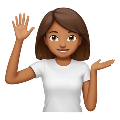 Chica morena haciendo un dab sticker