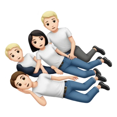 A croud of people dead on the floor sticker