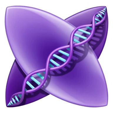 I want a DNA helix in the foreground. Background to be a rippled purple sheet. sticker