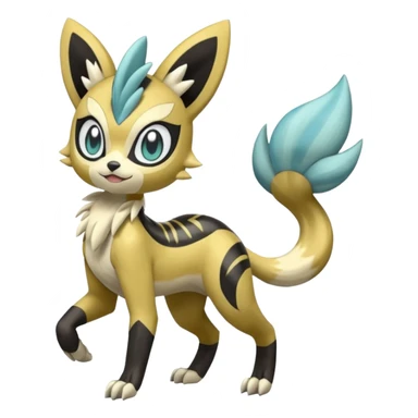 Meloetta-Lombax-Zeraora-Pokémon-Fakémon-creature sticker