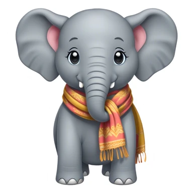 Elefant mit Schal  sticker