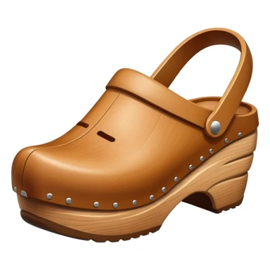 simple wooden traditional minimal clog entirely wooden - minimal sticker
