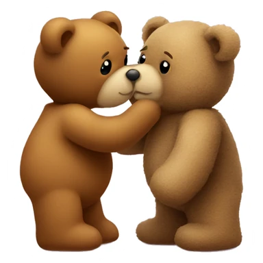 teddy bear kissing another teddy bear sticker