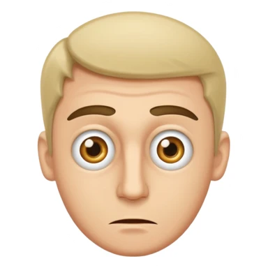 A man with dizzy eyes sticker