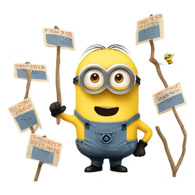 Minions with messages sticker